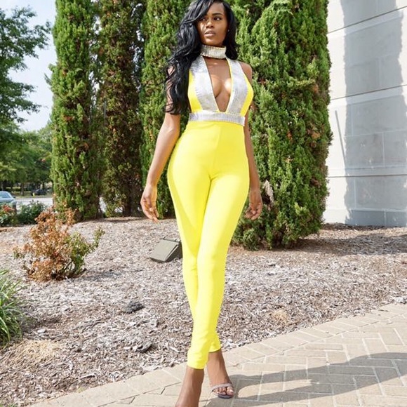 Pants - Yellow jumpsuit